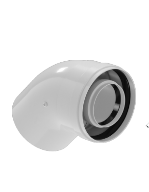 Отвод конденсационный угол 45гр. D80/125 KRATS