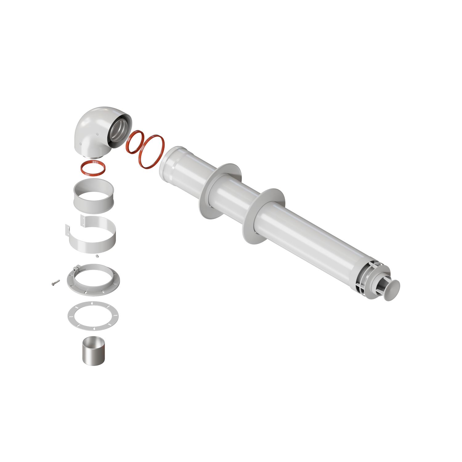 Комплект дымохода СТАНДАРТ УНИВЕРСАЛ D60/100 L1200 мм (рабочая длина 1000мм) (кроме Immergas) KRATS