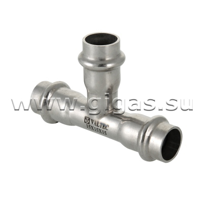 Пресс-тройник из нержавеющей стали 15х15х15 Valtec